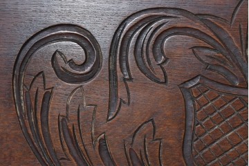 イギリスアンティーク　オーク材　ベンチ・収納・テーブルの多機能デザインが魅力のモンクスベンチ　(R-086245)