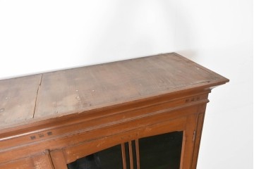 和製アンティーク　栓材　大正ロマン薫る色ガラス入りのキャビネット　(R-086248)