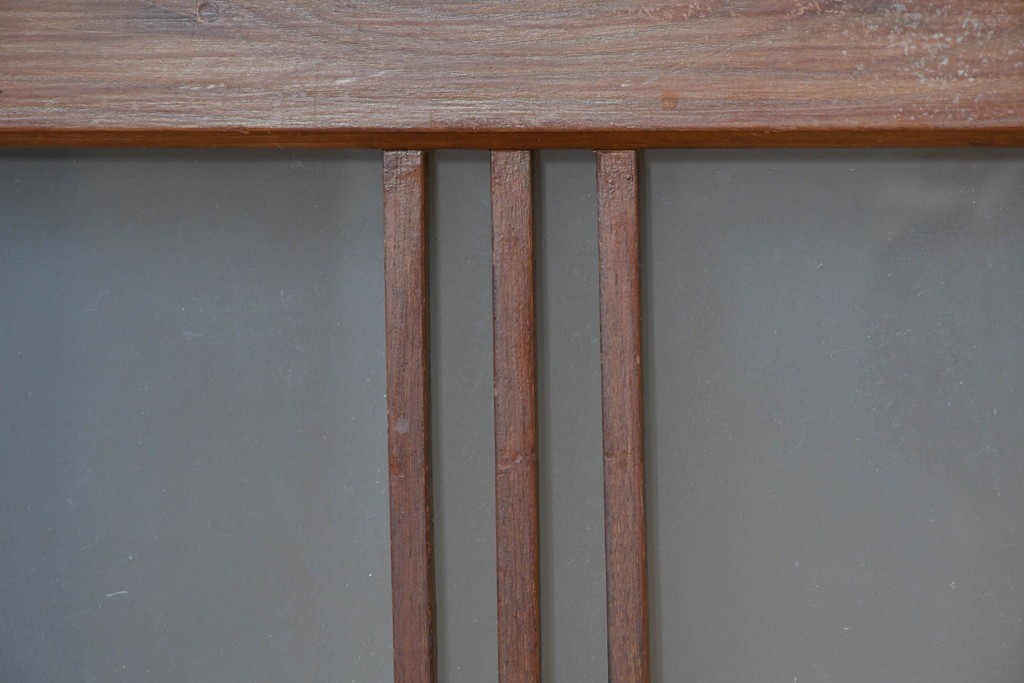 和製アンティーク　栓材　大正ロマン薫る色ガラス入りのキャビネット　(R-086248)