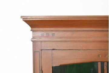 和製アンティーク　栓材　大正ロマン薫る色ガラス入りのキャビネット　(R-086248)