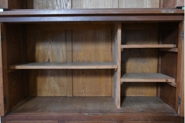 和製アンティーク　栓材　大正ロマン薫る色ガラス入りのキャビネット　(R-086248)