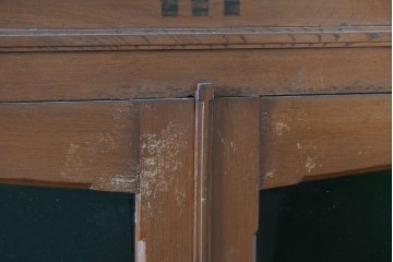 和製アンティーク　栓材　大正ロマン薫る色ガラス入りのキャビネット　(R-086248)