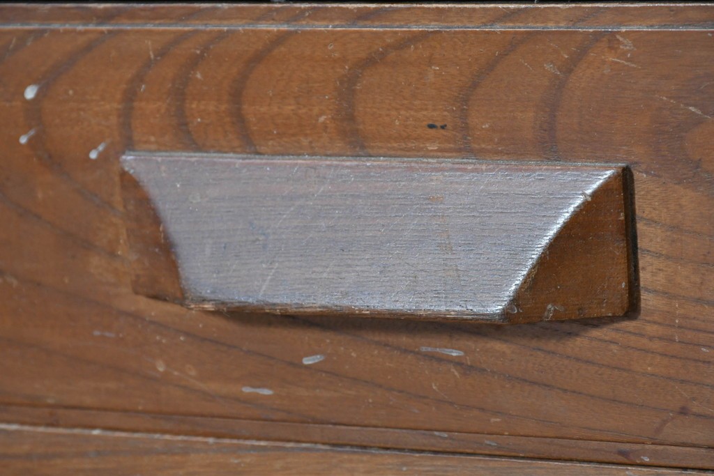 和製アンティーク　栓材　大正ロマン薫る色ガラス入りのキャビネット　(R-086248)