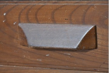 和製アンティーク　栓材　大正ロマン薫る色ガラス入りのキャビネット　(R-086248)