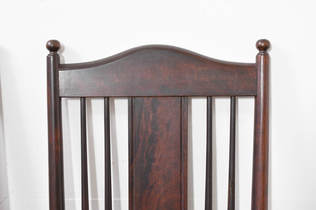 中古　希少モデル　松本民芸家具　ハイバックデザインのHB型ラッシアームチェア2脚セット　定価(2脚合計)約44万6千円　(R-086252)