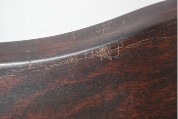 中古　希少モデル　松本民芸家具　ハイバックデザインのHB型ラッシアームチェア2脚セット　定価(2脚合計)約44万6千円　(R-086252)