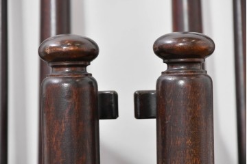 中古　希少モデル　松本民芸家具　ハイバックデザインのHB型ラッシアームチェア2脚セット　定価(2脚合計)約44万6千円　(R-086252)