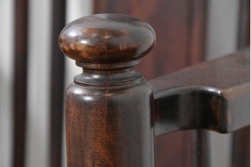 中古　希少モデル　松本民芸家具　ハイバックデザインのHB型ラッシアームチェア2脚セット　定価(2脚合計)約44万6千円　(R-086252)