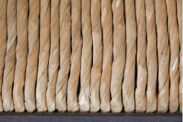 中古　希少モデル　松本民芸家具　ハイバックデザインのHB型ラッシアームチェア2脚セット　定価(2脚合計)約44万6千円　(R-086252)