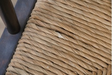 中古　希少モデル　松本民芸家具　ハイバックデザインのHB型ラッシアームチェア2脚セット　定価(2脚合計)約44万6千円　(R-086252)