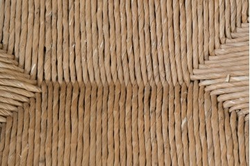 中古　希少モデル　松本民芸家具　ハイバックデザインのHB型ラッシアームチェア2脚セット　定価(2脚合計)約44万6千円　(R-086252)