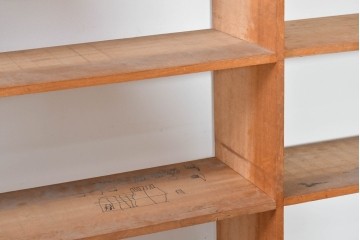 和製ヴィンテージ　昭和後期　レトロな大型オープンシェルフ　(R-086256)