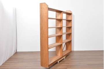 和製ヴィンテージ　昭和後期　レトロな大型オープンシェルフ　(R-086256)