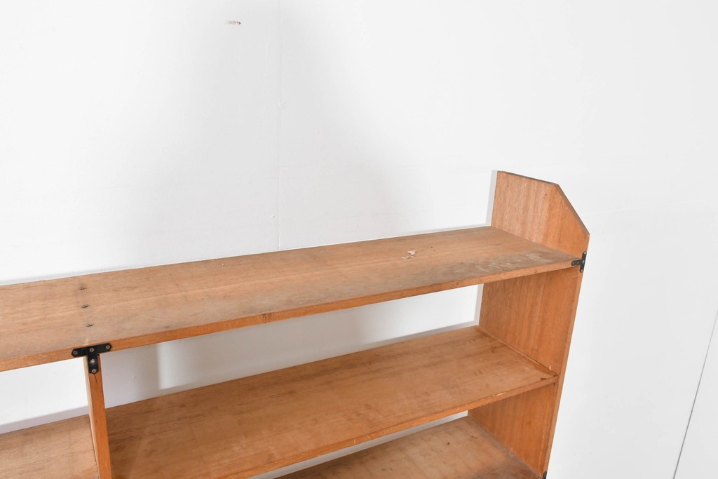 和製ヴィンテージ　昭和後期　レトロな大型オープンシェルフ　(R-086256)