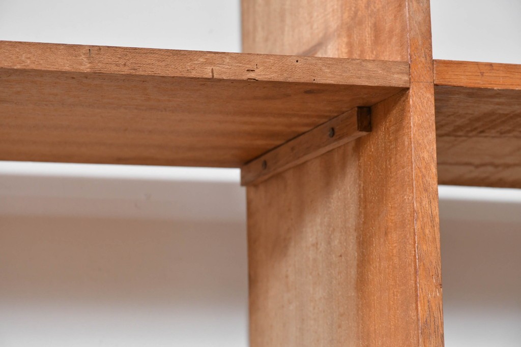 和製ヴィンテージ　昭和後期　レトロな大型オープンシェルフ　(R-086256)