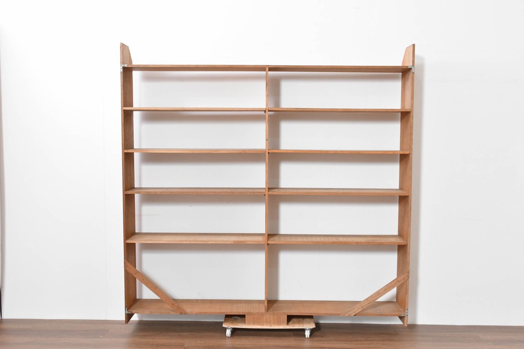 和製ヴィンテージ　昭和後期　レトロな大型オープンシェルフ　(R-086256)