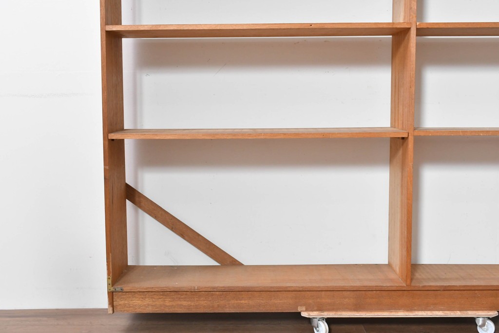 和製ヴィンテージ　昭和後期　レトロな大型オープンシェルフ　(R-086256)