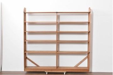 和製ヴィンテージ　昭和後期　レトロな大型オープンシェルフ　(R-086256)