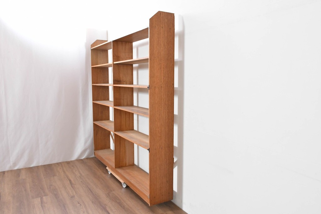 和製ヴィンテージ　昭和後期　レトロな大型オープンシェルフ　(R-086256)