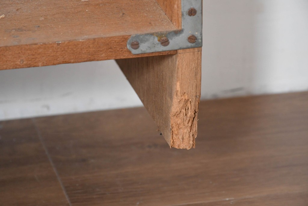 和製ヴィンテージ　昭和後期　レトロな大型オープンシェルフ　(R-086256)