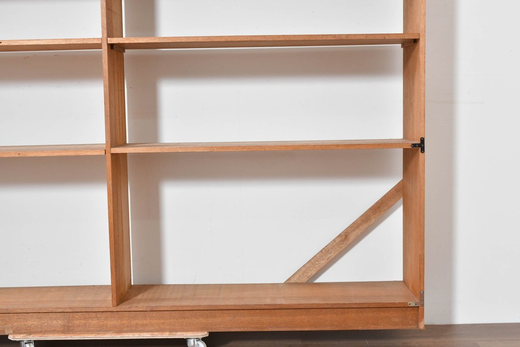 和製ヴィンテージ　昭和後期　レトロな大型オープンシェルフ　(R-086256)