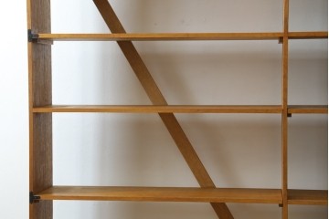 和製ヴィンテージ　昭和後期　レトロな大型オープンシェルフ　(R-086256)