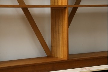 和製ヴィンテージ　昭和後期　レトロな大型オープンシェルフ　(R-086256)