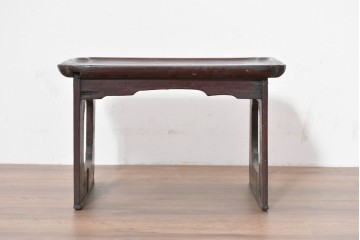 アジアンアンティーク　李朝小盤　入隅の意匠が味わい深い海州盤　(R-086258)