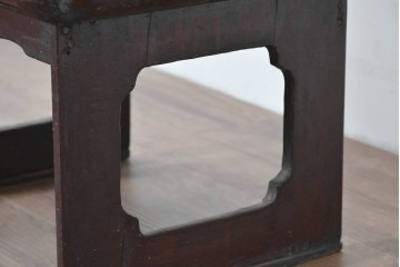 アジアンアンティーク　李朝小盤　入隅の意匠が味わい深い海州盤　(R-086258)