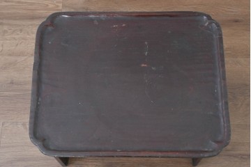 アジアンアンティーク　李朝小盤　入隅の意匠が味わい深い海州盤　(R-086258)