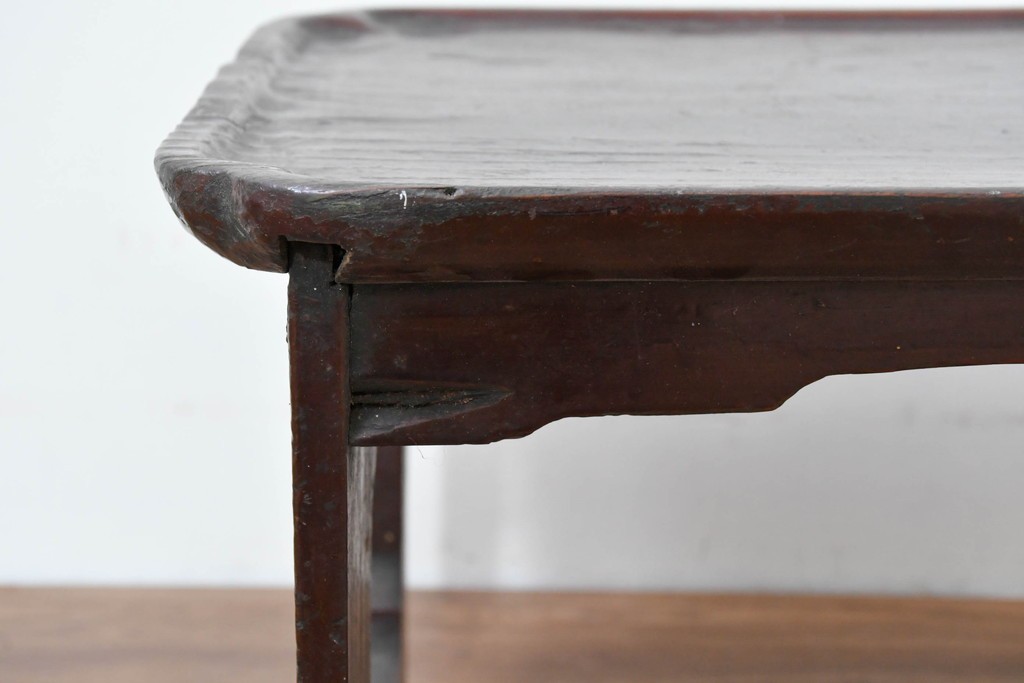 アジアンアンティーク　李朝小盤　入隅の意匠が味わい深い海州盤　(R-086258)