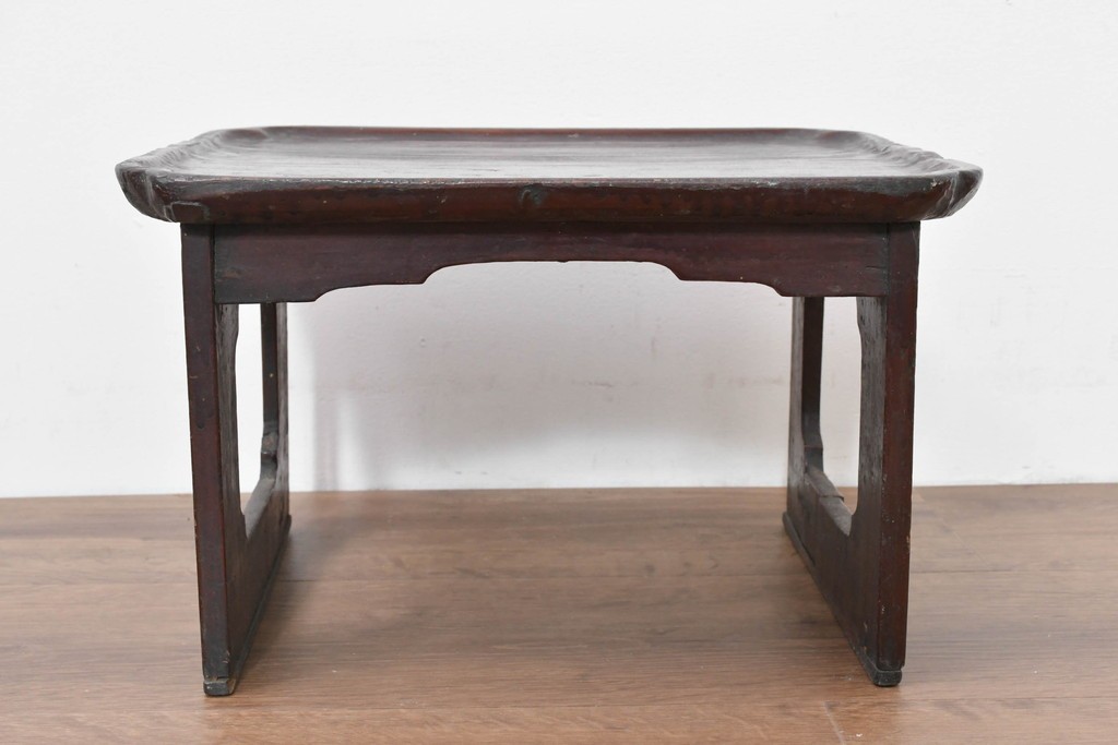 アジアンアンティーク　李朝小盤　入隅の意匠が味わい深い海州盤　(R-086258)