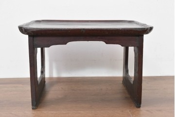 アジアンアンティーク　李朝小盤　入隅の意匠が味わい深い海州盤　(R-086258)