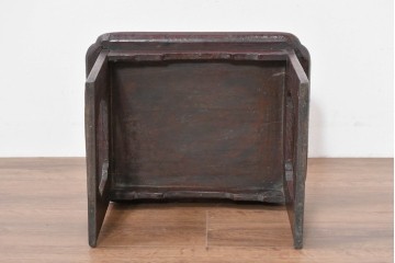 アジアンアンティーク　李朝小盤　入隅の意匠が味わい深い海州盤　(R-086258)