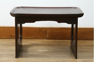 アジアンアンティーク　李朝小盤　入隅の意匠が味わい深い海州盤　(R-086258)