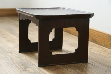 アジアンアンティーク　李朝小盤　入隅の意匠が味わい深い海州盤　(R-086258)