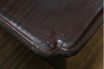 アジアンアンティーク　李朝小盤　入隅の意匠が味わい深い海州盤　(R-086258)