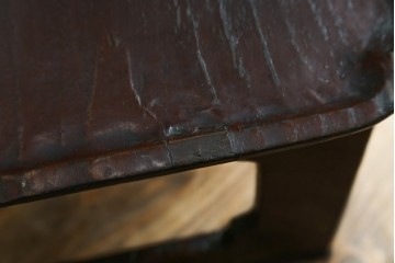 アジアンアンティーク　李朝小盤　入隅の意匠が味わい深い海州盤　(R-086258)