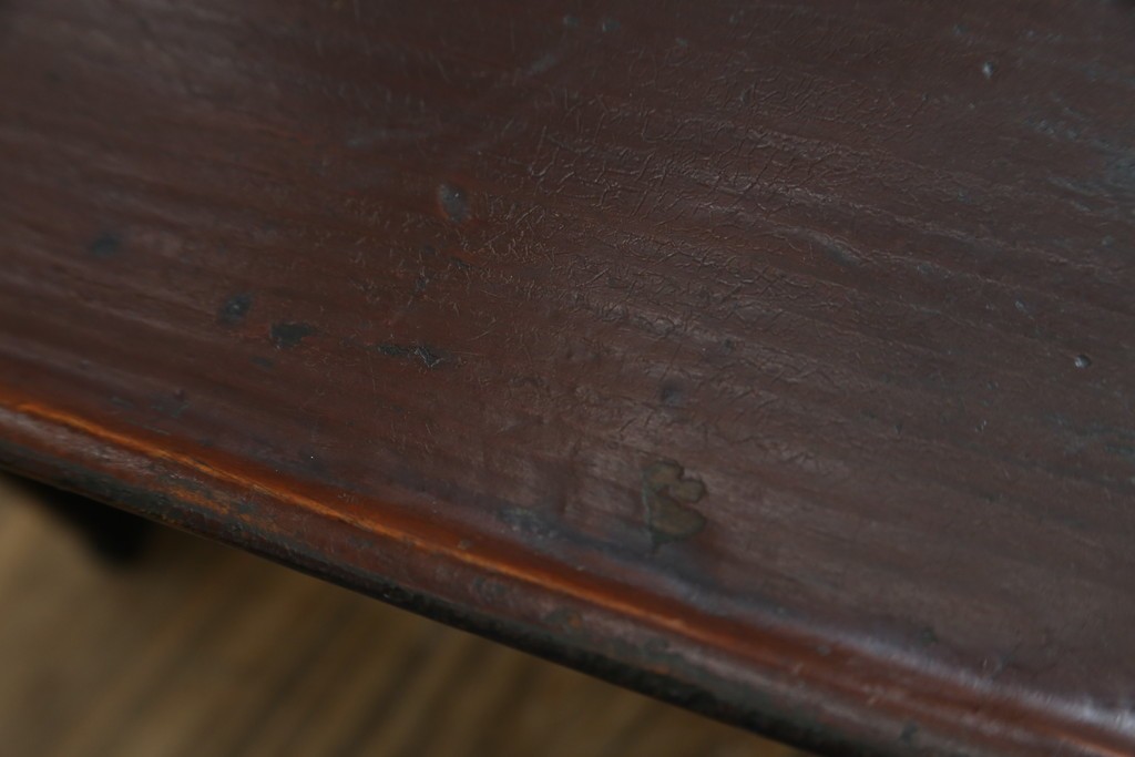 アジアンアンティーク　李朝小盤　入隅の意匠が味わい深い海州盤　(R-086258)