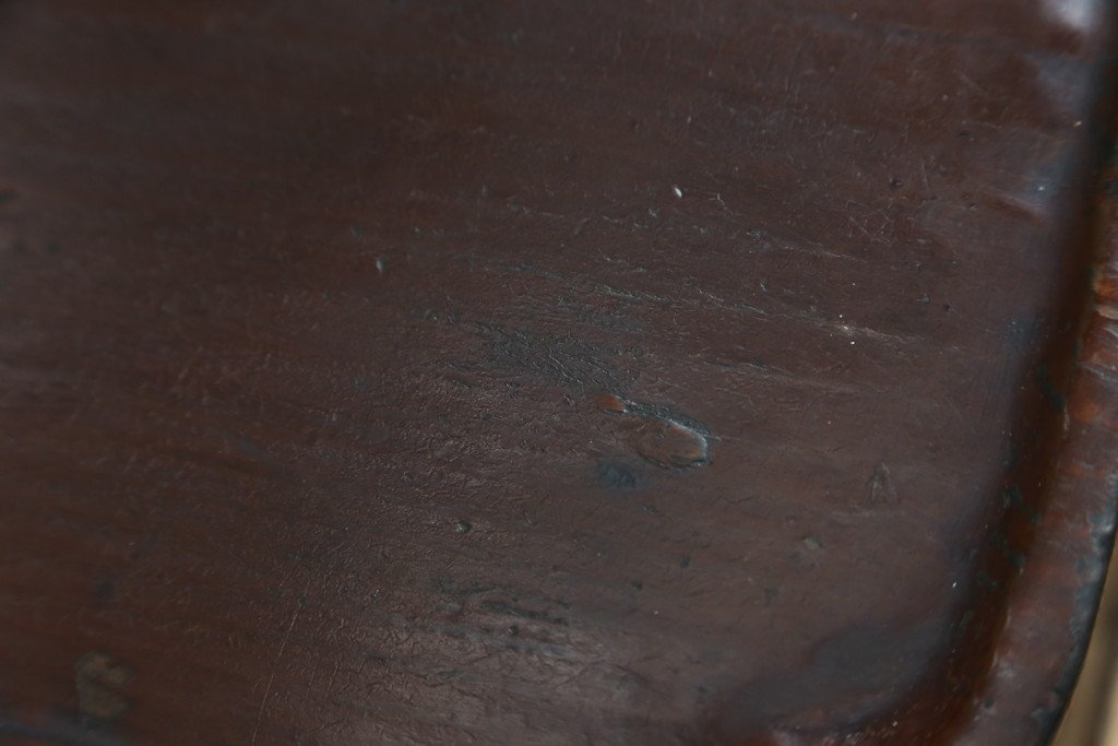 アジアンアンティーク　李朝小盤　入隅の意匠が味わい深い海州盤　(R-086258)