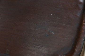 アジアンアンティーク　李朝小盤　入隅の意匠が味わい深い海州盤　(R-086258)