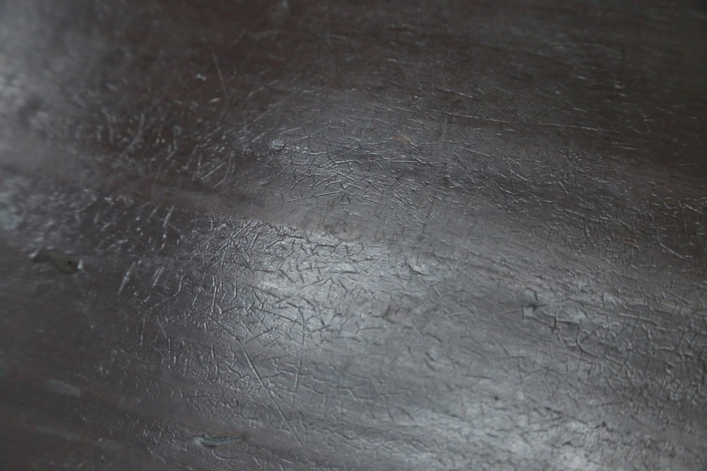 アジアンアンティーク　李朝小盤　入隅の意匠が味わい深い海州盤　(R-086258)