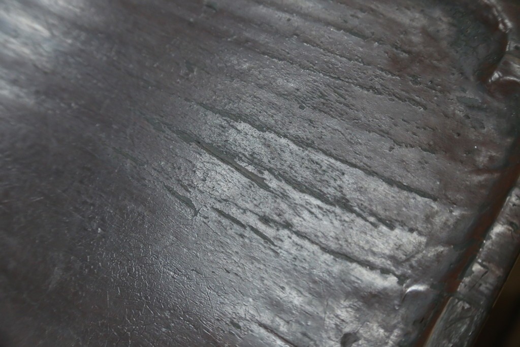 アジアンアンティーク　李朝小盤　入隅の意匠が味わい深い海州盤　(R-086258)