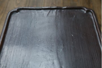 アジアンアンティーク　李朝小盤　入隅の意匠が味わい深い海州盤　(R-086258)