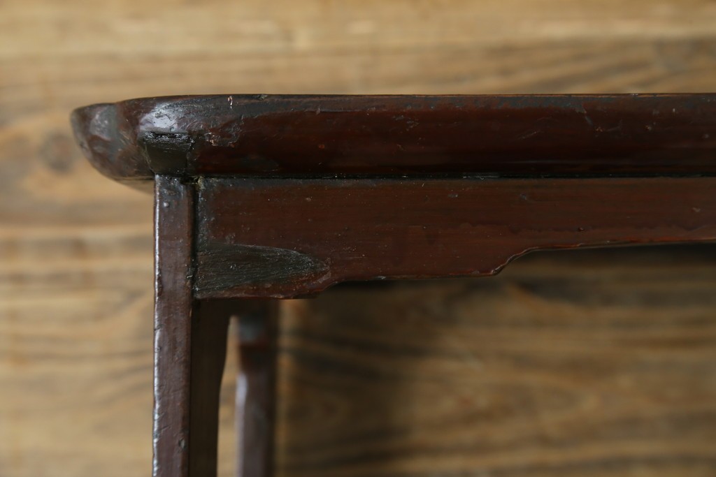 アジアンアンティーク　李朝小盤　入隅の意匠が味わい深い海州盤　(R-086258)