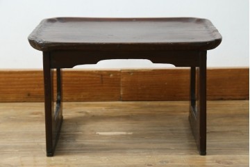 アジアンアンティーク　李朝小盤　入隅の意匠が味わい深い海州盤　(R-086258)