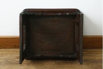 アジアンアンティーク　李朝小盤　入隅の意匠が味わい深い海州盤　(R-086258)