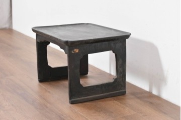 アジアンアンティーク　李朝小盤　入隅の意匠が味わい深い海州盤　(R-086259)