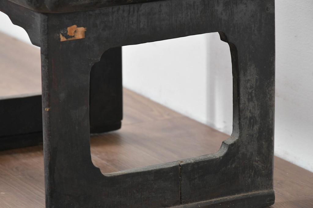 アジアンアンティーク　李朝小盤　入隅の意匠が味わい深い海州盤　(R-086259)