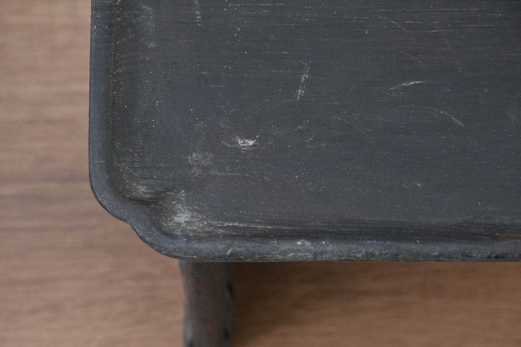 アジアンアンティーク　李朝小盤　入隅の意匠が味わい深い海州盤　(R-086259)